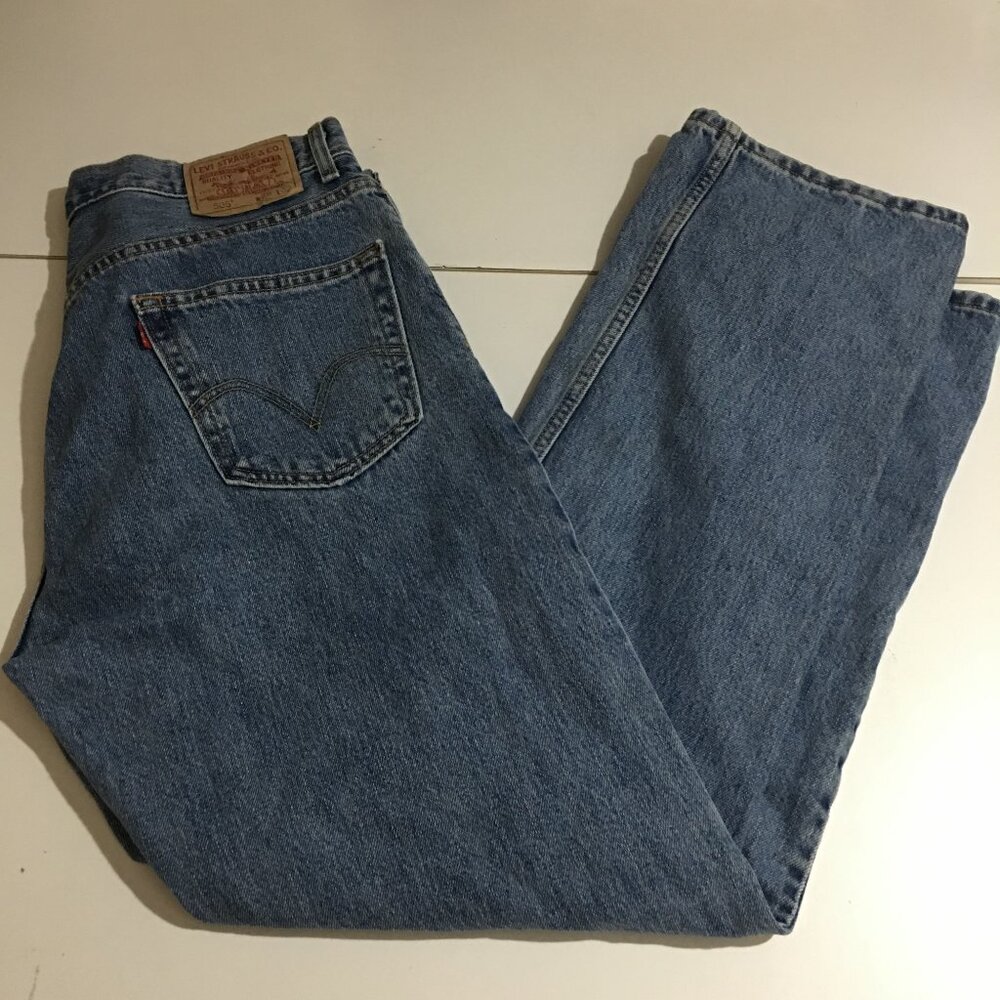 Levi's 505 Mens Regular Fit Jeans Size 36x32 Light Wash